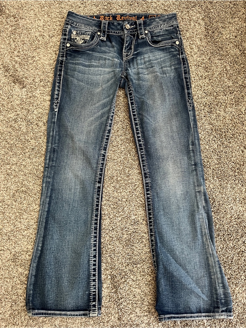 Rock Revival Medium Wash Studded Bootcut Jeans